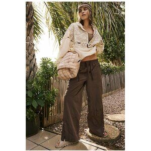 Free People Stadium Pants 30" / Medium / Wild Mustang Movement Wide Leg Track